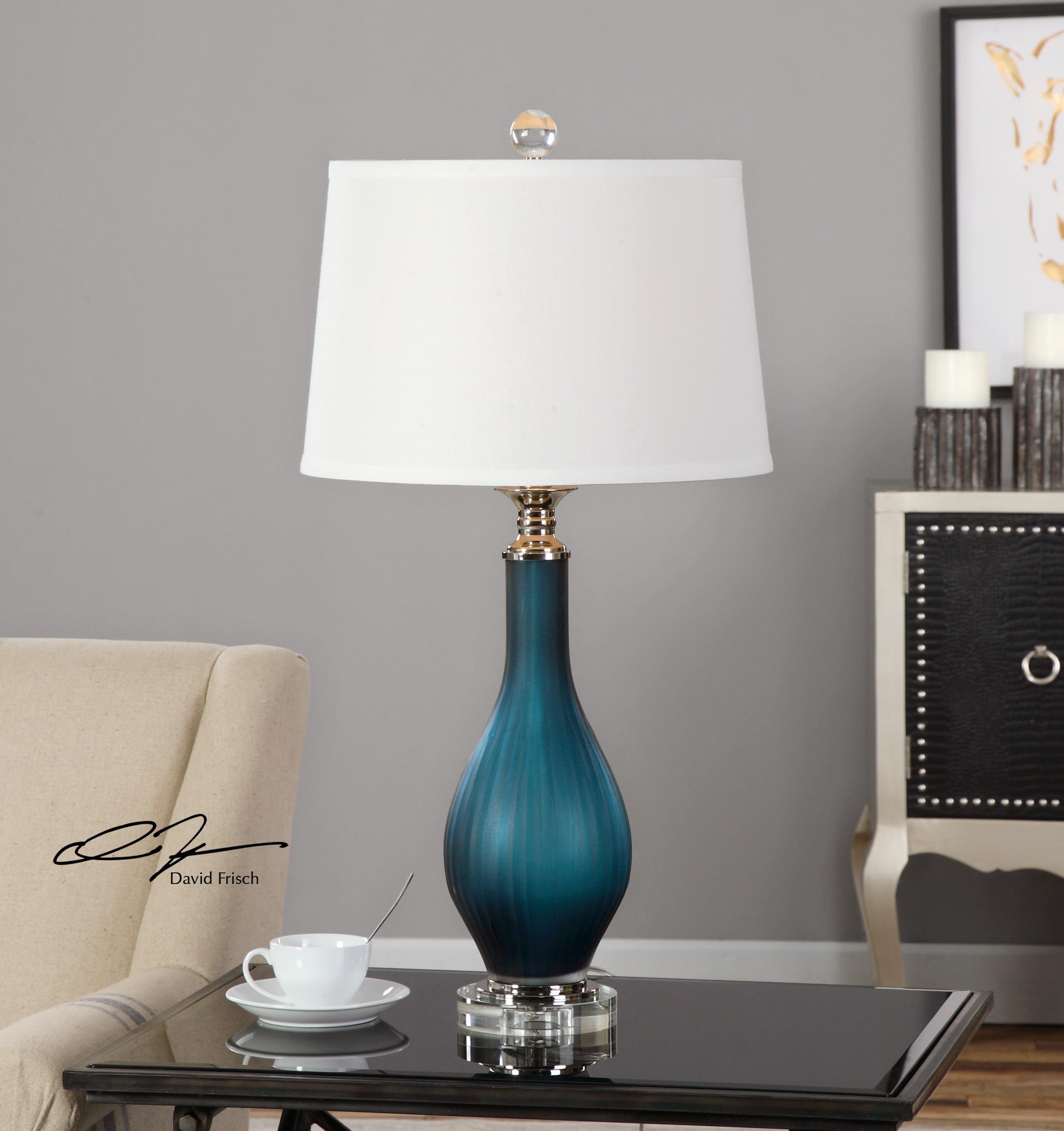 Lamps Shavano Blue Glass Table Lamp Rotmans Table Lamps
